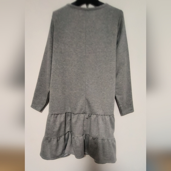 New Gray Ruffle Dress / Size 2X - Picture 6 of 6